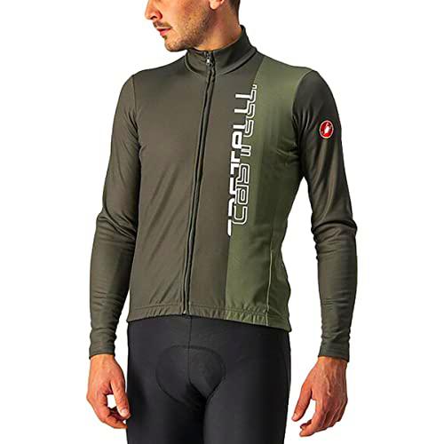 CASTELLI Hora Jersey FZ Túnica de enfermería, Military/Olive Green, XS Hombres