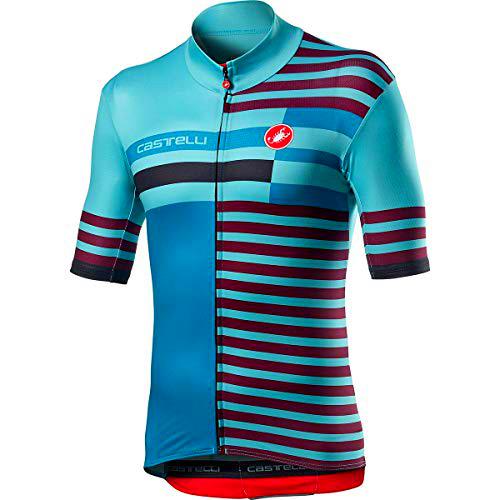 CASTELLI Mid Weight Pro Jersey, Camiseta Hombre, Celeste, XL