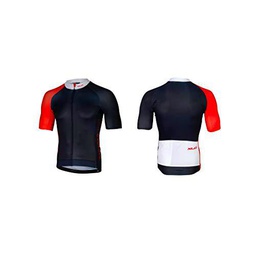 XLC Race Trikot Jersey para Hombre, Azul Oscuro, Blanco y Rojo