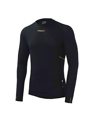 Spiuk Camiseta M/L Profit Cold&amp;Rain Hombre Negro T. L