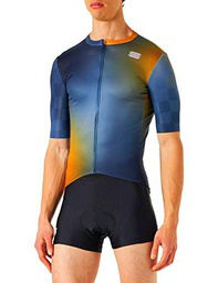 Sportful Rocket Jersey Sweatshirt, Galaxy Blue Blue Sea Golden OA, L Men's