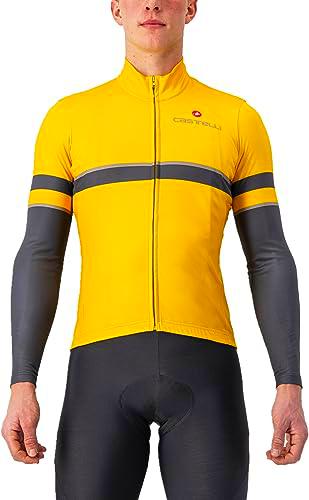 CASTELLI Retta LS Jersey T-Shirt, Goldenrod/Dark Gray, XXL Unisex