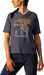 CASTELLI Trail Tech W tee Camiseta, Gris Oscuro, S para Mujer