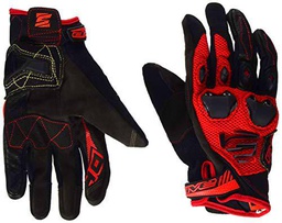 Five DH Guantes de Bicicleta Adulto Unisex, Negro/Rojo, S