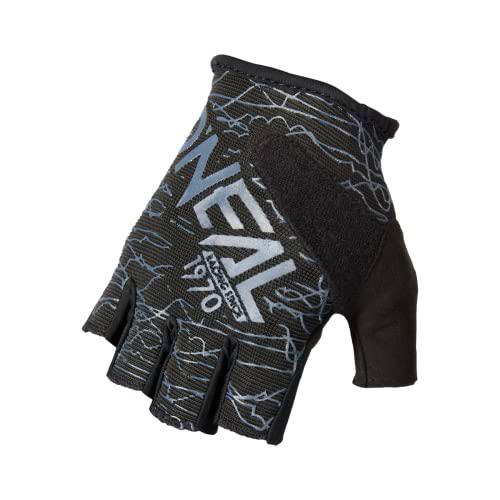 O'Neal | Guantes de Ciclismo | MTB DH FR Downhill Freeride | Guantes de Ciclismo sin Dedos Fabricados con Materiales duraderos y Flexibles | Guante sin Dedos Drop V.17 | Adulto | Negro Gris | Talla L