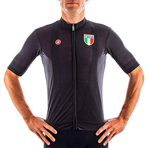 CASTELLI Italia 2.0 Jersey Camiseta, Light Black, M para Hombre