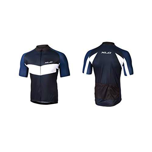 XLC Basic Trikot Camiseta, Unisex Adulto, Azul Oscuro/Blanco/Azul