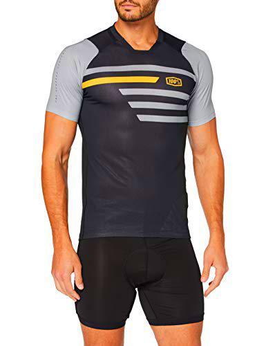 100 Percent CELIUM Jersey Black/Mustard-SM Camiseta