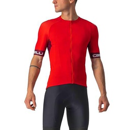 CASTELLI ENTRATA Vi Jersey T-Shirt, Red/Bordeaux-Ivory, XS Men's