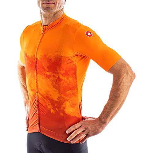 CASTELLI Polvere Jersey Camiseta, Naranja, L para Hombre