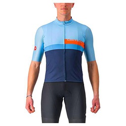 CASTELLI 4522017-482 A BLOCCO Jersey Men's T-Shirt Baby Blue/Scarlet Lava-Niagara Blue-Belgian Blue XL