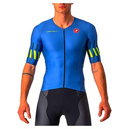 CASTELLI 8620093-417 Free Speed 2 RCE Top Men's Sweatshirt Cobalt Blue/Electic Lime 3XL