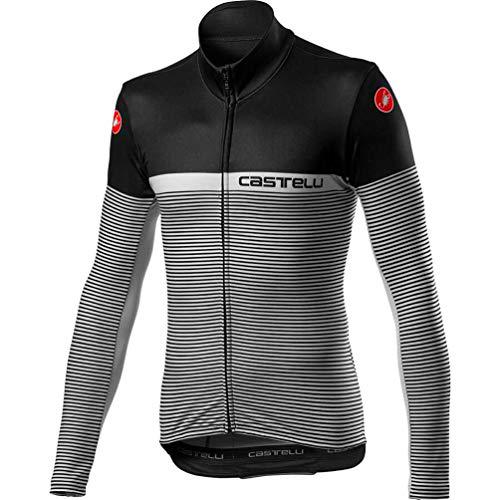 CASTELLI Marinaio Jersey FZ Camisa, Hombre, Negro Plata Gris, XL