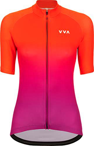 Velovista S Jersey Mujer Camiseta, Coral Naranja, X-Large