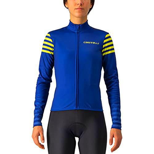 CASTELLI 4522548-431 Autunno LS Jersey Women's Sweatshirt Blue/Brilliant Yellow Assocution M