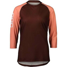 POC W's MTB Pure 3/4 Jersey T-Shirt, Axinite Brown/Rock Salt