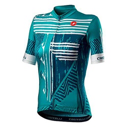 CASTELLI Jersey Abstracto Camisetas, Mujer, Verde Malaquita, M