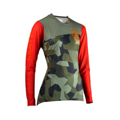 Leatt MTB Gravity 4.0 Camiseta Deportiva técnica, Camuflaje, M Mujer