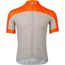 POC M's Essential Road Logo Jersey T-Shirt, Zink Orange/Granite Grey, XL Men's