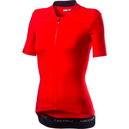 CASTELLI Alma 3 Jersey Camiseta Larga, Rojo/Negro, L para Mujer