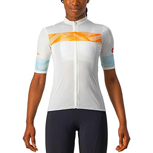 CASTELLI Fenice Jersey Sudadera, Marfil/Pop Orange Sky Light