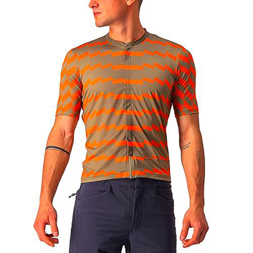 CASTELLI Unltd Sterrato Jersey Camiseta, Hombre, Olive Green/Orange Rust, M