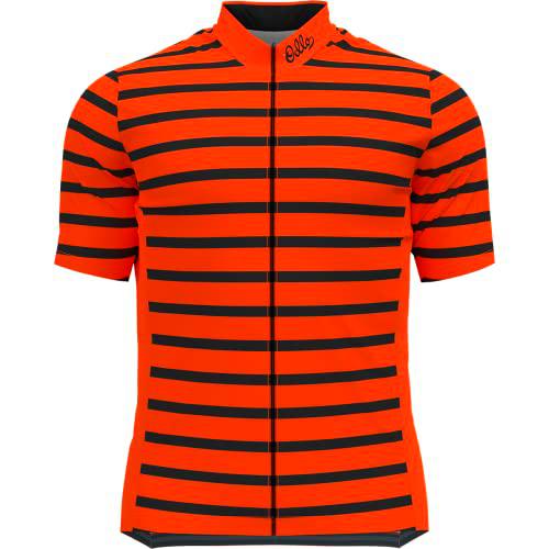 Odlo Men's Essential Print Jersey, exuberant Orange