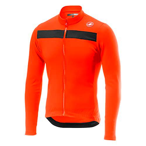 CASTELLI Puro 3 Maillot FZ Camiseta, Hombre, Naranja/Negro Reflex, M