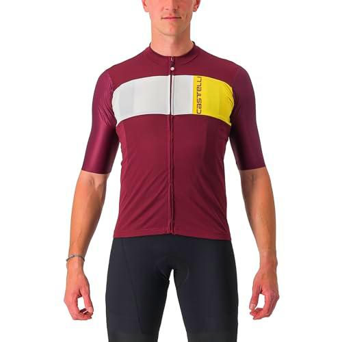 CASTELLI PROLOGO 7 Jersey T-Shirt, Bordeaux/Ivory-Passion Fruit, XL Men's