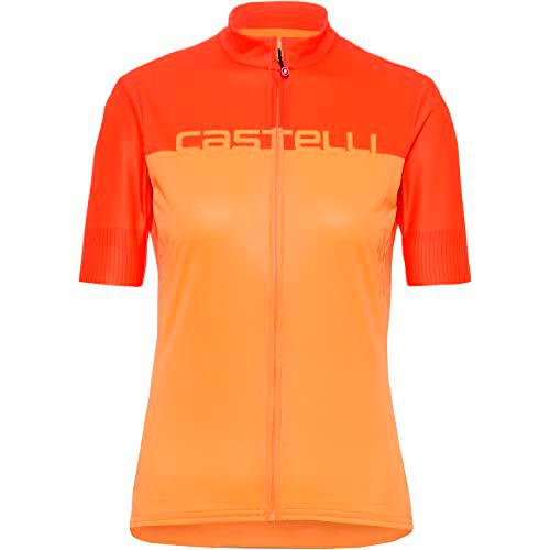 CASTELLI VELOCISSIMA Jersey T-Shirt, Soft Orange/Scarlet Ibis, S Women's