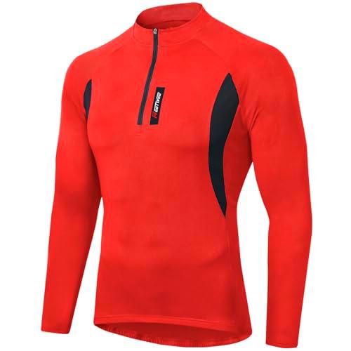 MEETWEE Maillot Ciclismo Hombre, Bicicleta De para Jersey Manga Larga Cómodo Respirable Secado Rápido