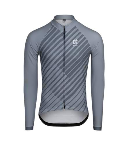 Kalas Motion Z4 Long Sleeve Mens Cycling Jersey, Acero Plateado