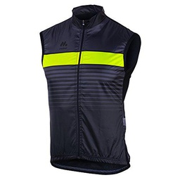 MOBEL SPORT Blink Maillot Manga Larga, Hombre, Gris/Amarillo flúor, S