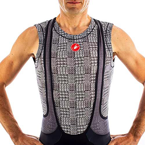 CASTELLI Pro Mesh M Sleeveless T-Shirt, Negro/Blanco