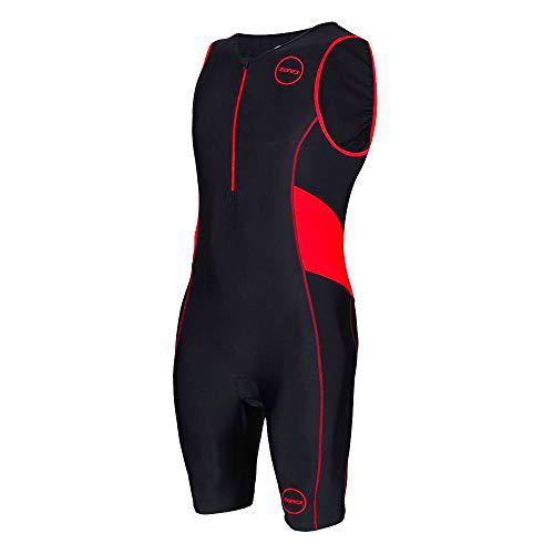 ZONE3 Men's Activate Trisuit, Hombre, Negro/Rojo, Extra-Small