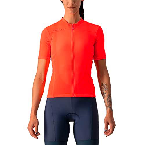 Castelli Anima 3 Jersey T-Shirt, Brilliant Pink/Dark Steel Blue