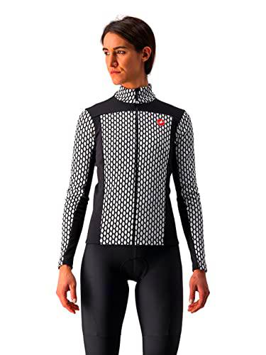 CASTELLI SFIDA 2 Jersey FZ Sweatshirt, Mujer, Negro/Blanco, XS