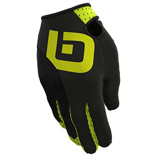 Alé - Guantes de Ciclismo Unisex Fango MTB, Negro/Amarillo Fluo, Talla M