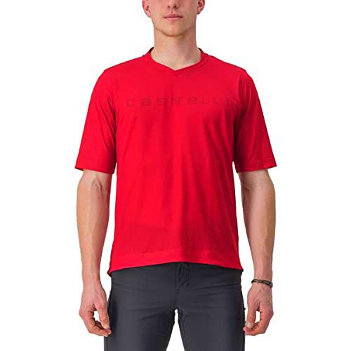 Castelli 4523018 Trail Tech tee 2 T-Shirt Hombre Dark Red Tamaño M