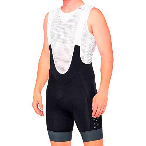 100% Maillot EXCEEDA Bib Shorts, Sport, Negro/Gris (Negro), XL