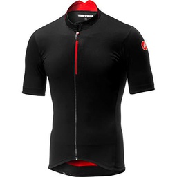 castelli Espresso Camiseta, Hombre, Negro/Rojo, XS