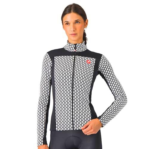 CASTELLI SFIDA 2 Jersey FZ Sweatshirt, Mujer, Negro/Blanco, S