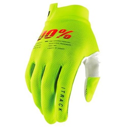 100% iTrack Guantes de Bicicleta para jóvenes (Neon Yellow,M)