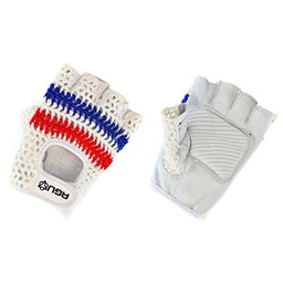 AGU Guantes Sin Dedos Gel Sport de Poliéster Blanco