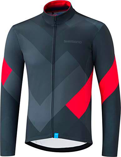 SHIMANO Maillot SH Termico, Hombre, Gris t, M