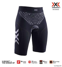 X-Bionic Twyce 4.0 Bike Padded Shorts, Hombre, Opal Black/Arctic White, M