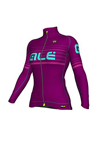 Ale PRR Curva Veloce Maillot Manga Larga, Mujer, Violeta, XL